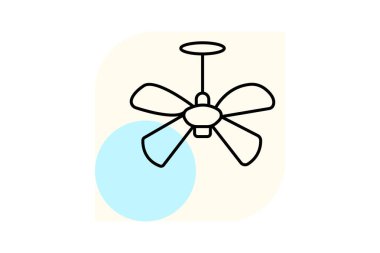 Tavan pervanesi, vektör, piksel mükemmel, illüstratör dosyası