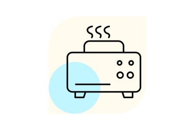 Tost makinesi, vektör, piksel mükemmel, illüstratör dosyası