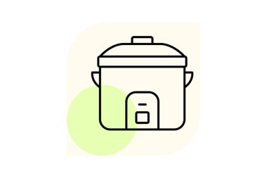 Pirinç pişirici, vektör, piksel mükemmel, illüstratör dosyası