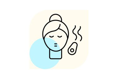 Yüz Buharı, vektör, piksel mükemmel, illüstratör dosyası