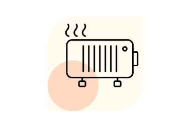 Isıtıcı, vektör, piksel mükemmel, çizer dosyası