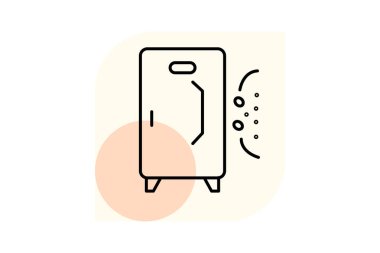 Dezenfeksiyon Kabinesi, vektör, piksel mükemmel, illüstratör dosyası