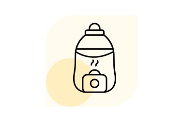 Bebek Şişe Isıtıcısı, vektör, piksel mükemmel, illüstratör dosyası