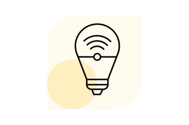 Akıllı Ampul, vektör, piksel mükemmel, illüstratör dosyası