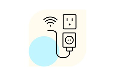 Smart Plug, vektör, piksel mükemmel, illüstratör dosyası