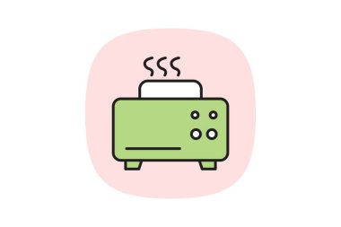 Tost makinesi, vektör, piksel mükemmel, illüstratör dosyası