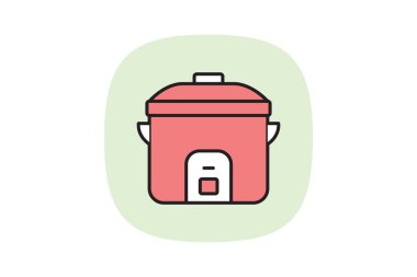 Pirinç pişirici, vektör, piksel mükemmel, illüstratör dosyası