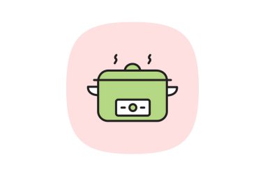 Yavaş Pişiren, vektör, piksel mükemmel, illüstratör dosyası