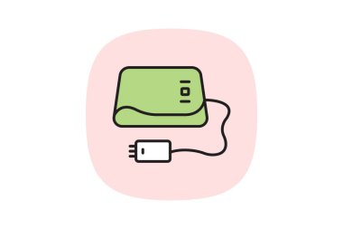 Elektrik Battaniyesi, vektör, piksel mükemmel, illüstratör dosyası