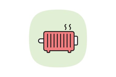 Yağ radyatörü, vektör, piksel mükemmel, illüstratör dosyası