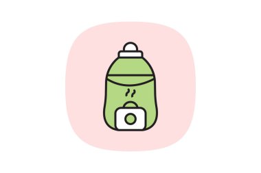 Bebek Şişe Isıtıcısı, vektör, piksel mükemmel, illüstratör dosyası