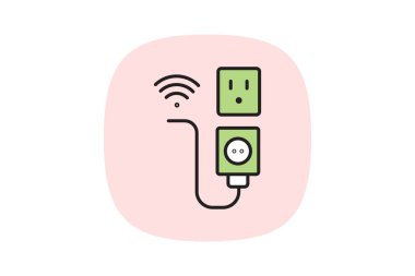 Smart Plug, vektör, piksel mükemmel, illüstratör dosyası