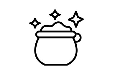 Parıldayan tencere, vektör, piksel mükemmel, illüstratör dosyası