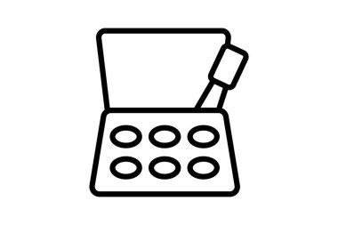 Makyaj Tepsisi, vektör, piksel mükemmel, illüstratör dosyası