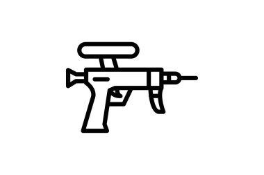 Hava fırçası Silahı, vektör, piksel mükemmel, illüstratör dosyası