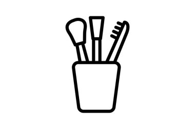 Fırça Tutucu, vektör, piksel mükemmel, illüstratör dosyası