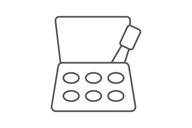 Makyaj Tepsisi, vektör, piksel mükemmel, illüstratör dosyası