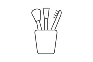 Fırça Tutucu, vektör, piksel mükemmel, illüstratör dosyası