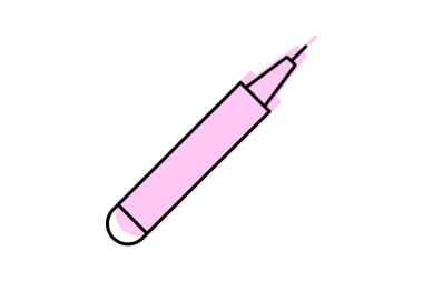 Dudak boyası, vektör, piksel mükemmel, illüstratör dosyası