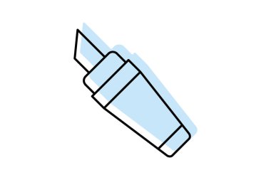 Vurgulayıcı, vektör, piksel mükemmel, illüstratör dosyası