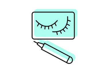 Sahte kirpik, vektör, piksel mükemmel, illüstratör dosyası