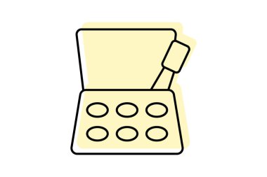 Makyaj Tepsisi, vektör, piksel mükemmel, illüstratör dosyası