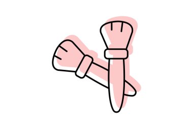 Çift Sonlu Fırça, vektör, piksel mükemmel, illüstratör dosyası