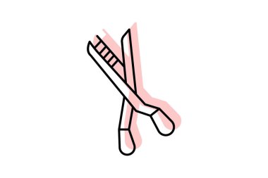 Kaş Makas, vektör, piksel mükemmel, illüstratör dosyası