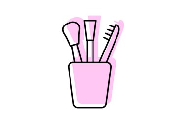 Fırça Tutucu, vektör, piksel mükemmel, illüstratör dosyası