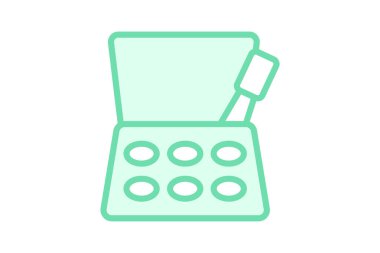 Makyaj Tepsisi, vektör, piksel mükemmel, illüstratör dosyası