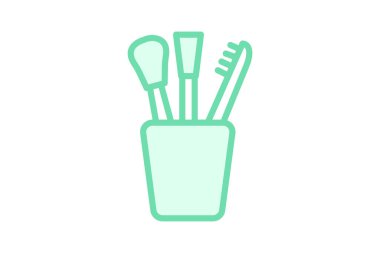 Fırça Tutucu, vektör, piksel mükemmel, illüstratör dosyası