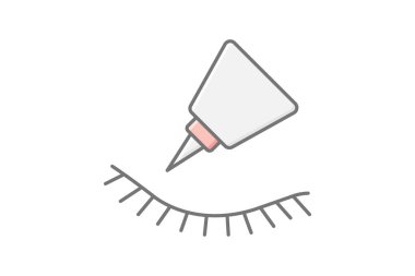 Lash yapıştırıcı, vektör, piksel mükemmel, illüstratör dosyası