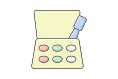 Makyaj Tepsisi, vektör, piksel mükemmel, illüstratör dosyası