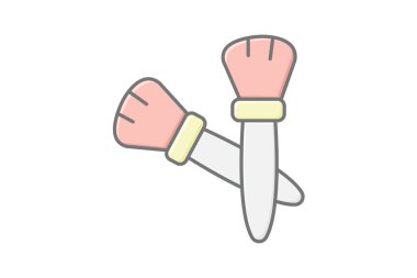 Çift Sonlu Fırça, vektör, piksel mükemmel, illüstratör dosyası