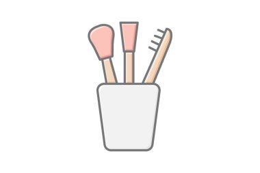 Fırça Tutucu, vektör, piksel mükemmel, illüstratör dosyası