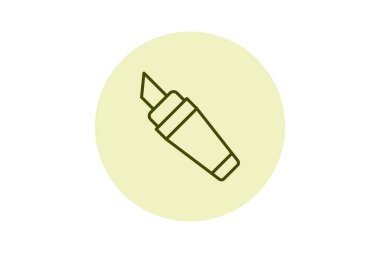 Vurgulayıcı, vektör, piksel mükemmel, illüstratör dosyası