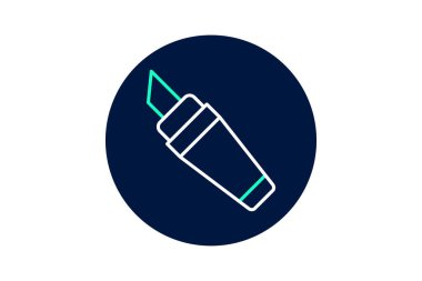 Vurgulayıcı, vektör, piksel mükemmel, illüstratör dosyası