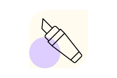 Vurgulayıcı, vektör, piksel mükemmel, illüstratör dosyası