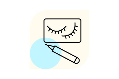 Sahte kirpik, vektör, piksel mükemmel, illüstratör dosyası