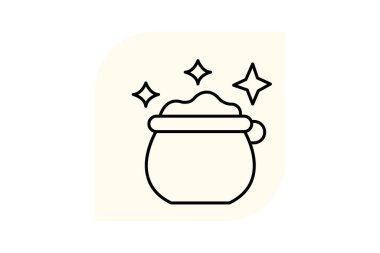 Parıldayan tencere, vektör, piksel mükemmel, illüstratör dosyası