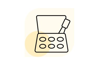 Makyaj Tepsisi, vektör, piksel mükemmel, illüstratör dosyası