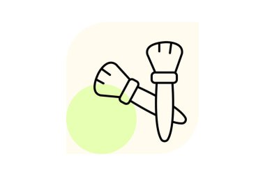 Çift Sonlu Fırça, vektör, piksel mükemmel, illüstratör dosyası