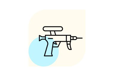 Hava fırçası Silahı, vektör, piksel mükemmel, illüstratör dosyası