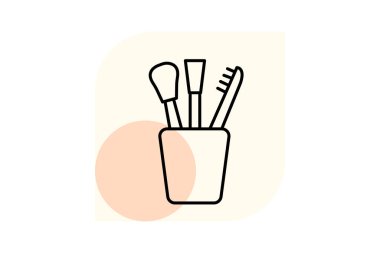 Fırça Tutucu, vektör, piksel mükemmel, illüstratör dosyası