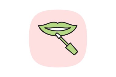 Dudak lekesi, vektör, piksel mükemmel, illüstratör dosyası