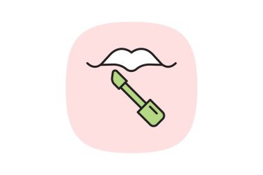 Dudak fırçası, vektör, piksel mükemmel, illüstratör dosyası