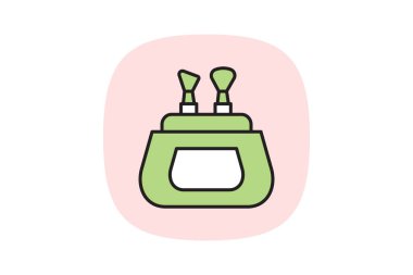 Makyaj çantası, vektör, piksel mükemmel, illüstratör dosyası