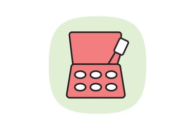 Makyaj Tepsisi, vektör, piksel mükemmel, illüstratör dosyası