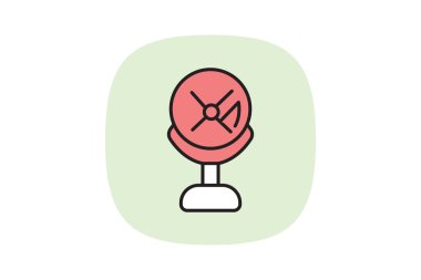 Makyaj vantilatörü, vektör, piksel mükemmel, illüstratör dosyası