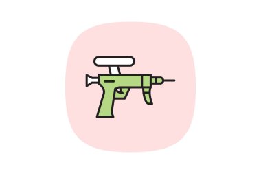 Hava fırçası Silahı, vektör, piksel mükemmel, illüstratör dosyası